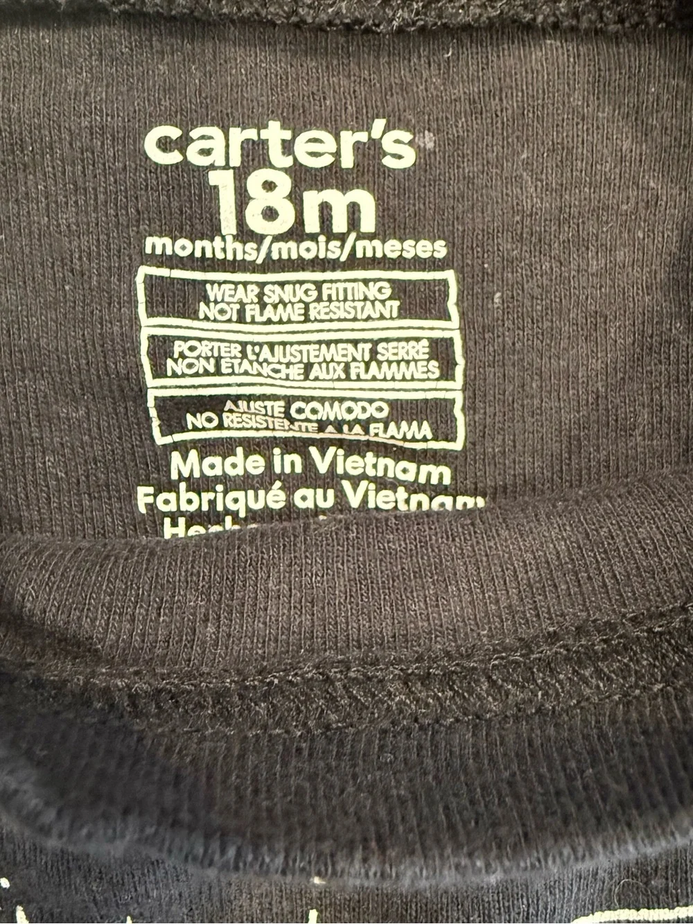 Carter's Black New years Pajama Set